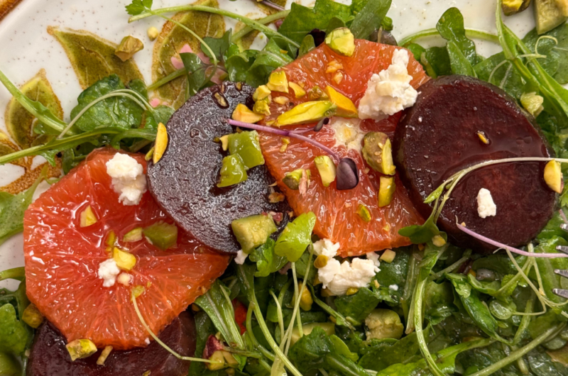 Winter citrus & beet salad with goat cheese